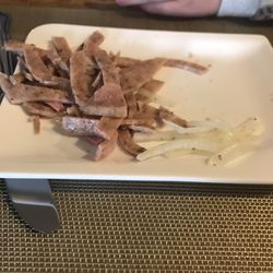 Pfälzer Hof - Gruß aus der Küche, Schwartenmagen Salat- das Brot war zu schnell aufgegessen