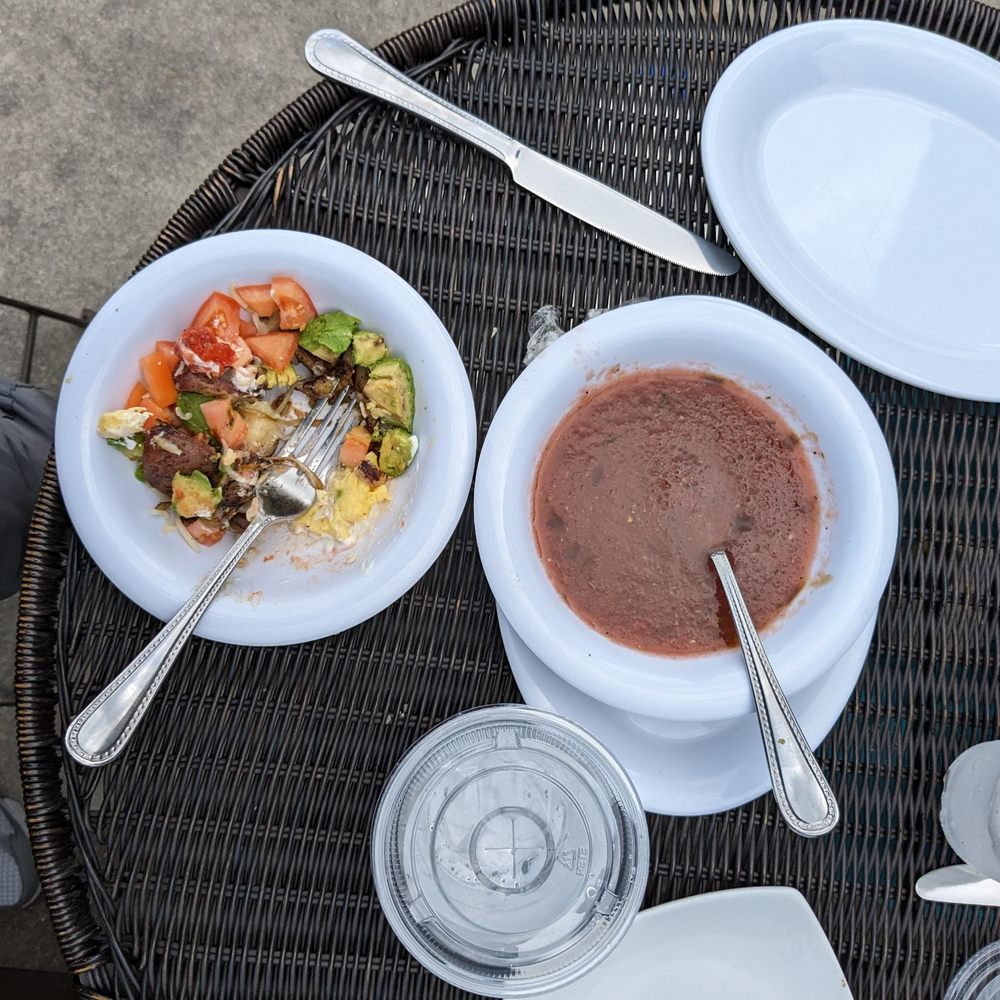 The Optimist Cafe - Inspiration on the left and gazpacho soup on the right. - Bakeries Near Me - Jaffrey, New Hampshire The Optimist Cafe - Inspiration on the left and gazpacho soup on the right. - Bakeries Near Me - Jaffrey, New Hampshire