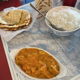 Chicken and naan Chicken and naan