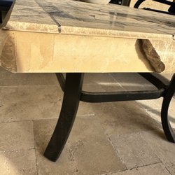 Where the table just dropped off