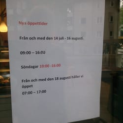 Malmens Konditori - Sommaröppettider