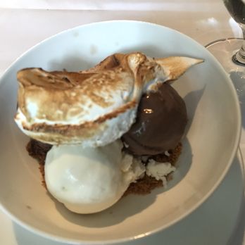 Polo Lounge - S'mores ice cream: toasted meringue, vanilla and chocolate ice cream, and graham cracker crumbs under it all. Delicious. - New American Near Me - Beverly Hills, California