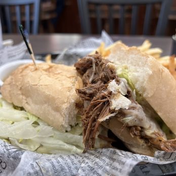 The Iron Horse Cafe - 10 Napkin Roast beef Poboy - Italian Near Me - Jackson, Louisiana The Iron Horse Cafe - 10 Napkin Roast beef Poboy - Italian Near Me - Jackson, Louisiana