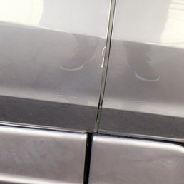 The scratch that we caused to the van. The scratch that we caused to the van.