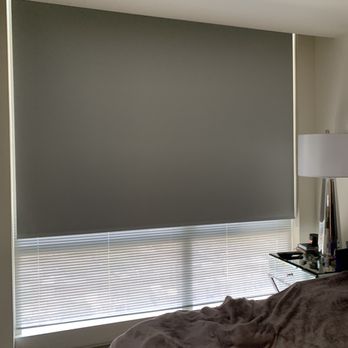 Innovation Shades - Cloud color Blackout in the bedroom. - Shades & Blinds Near Me - New York, New York Innovation Shades - Cloud color Blackout in the bedroom. - Shades & Blinds Near Me - New York, New York