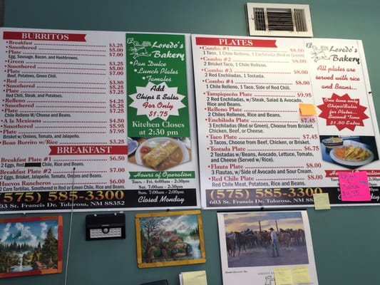 Menu photo 6 Laredo's Bakery & Restaurant Tularosa, NM
