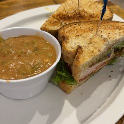 Turkey Sandwich and a side of green chili.