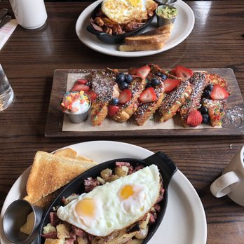 Dinerbar - Sweet chorizo skillet, corn beef hash, and fruity pebbles French toast - Diners Near Me - Rego Park, New York Dinerbar - Sweet chorizo skillet, corn beef hash, and fruity pebbles French toast - Diners Near Me - Rego Park, New York