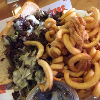 Hooters - Philly cheesesteak ... Good ....(have had better at this same location) curly fries very good! - American Near Me - Countryside, Illinois