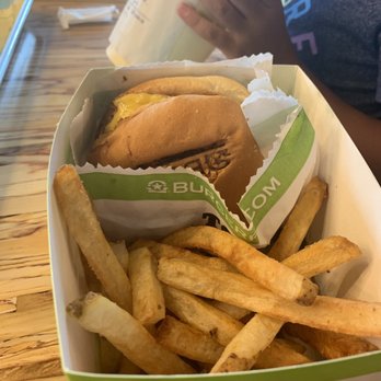 BurgerFi - Kids meal: kids cheeseburger and junior fries (comes with 'honest' brans juice) - Burgers Near Me - Cary, North Carolina