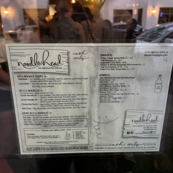 Noodlehead - Menu - Thai Near Me - Pittsburgh, Pennsylvania