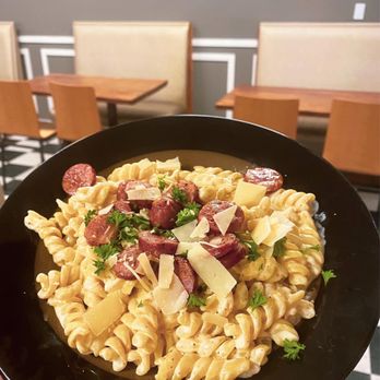 All Roads Cafe - Cajun Alfredo yum!! - Cafes Near Me - Edgewood, New Mexico