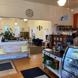 In Hot Water Coffee Shop - Now located across the street! Love the new space!