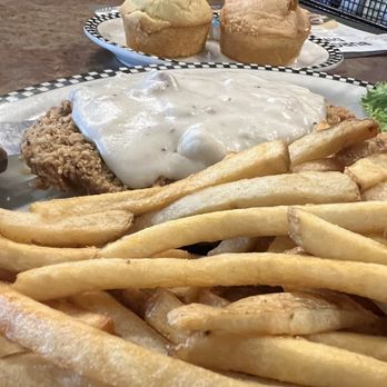 Black Bear Diner Tulsa - 10oz Chicken Fried Steak, Double Fries and Cornbread Muffins - Diners Near Me - Tulsa, Oklahoma Black Bear Diner Tulsa - 10oz Chicken Fried Steak, Double Fries and Cornbread Muffins - Diners Near Me - Tulsa, Oklahoma