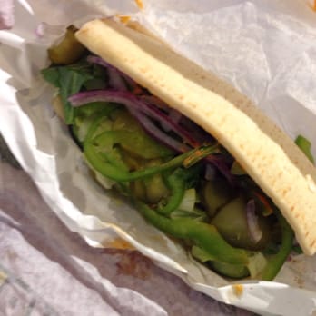 Subway - 6inch flat bread with creamy chipotle, some spicy sauce, lettuce, onions, pickles, guac, spinach, cucumbers, and peppers. - Sandwiches Near Me - Pittsburg, California