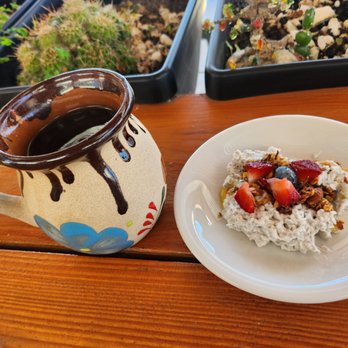 A Romo's Cafe - Chia bowl and coffee - Coffee & Tea Near Me - Hayward, California