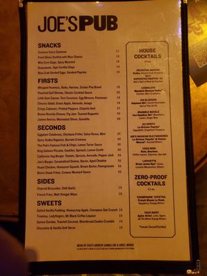 Menu photo 3 Joe's Pub at The Public New York, NY