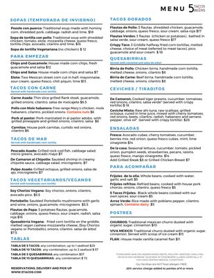 Menu photo 8 5 Tacos and Beers Walnut Creek, CA