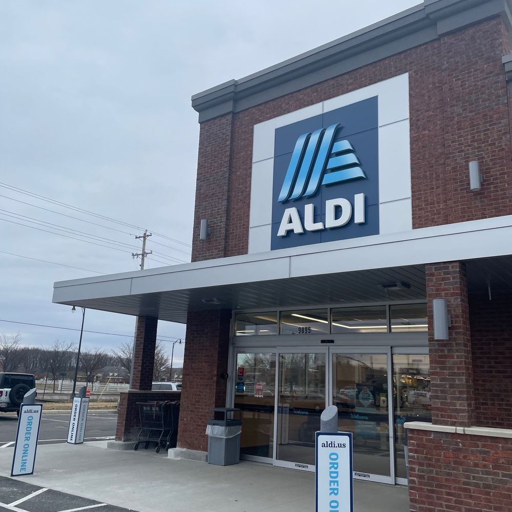 ALDI - the front entrance of a store - Grocery Near Me - New Albany, Ohio ALDI - the front entrance of a store - Grocery Near Me - New Albany, Ohio