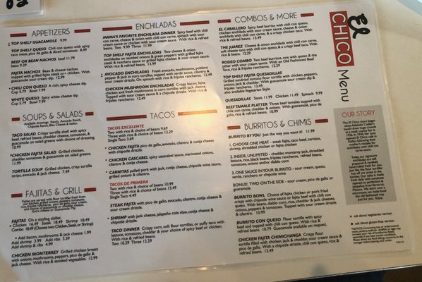 Menu photo 2 El Chico Rockwall, TX Menu photo 2 El Chico Rockwall, TX