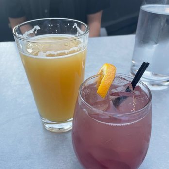 Frolik Kitchen + Cocktails - 10 barrel Hazy IPa and  Patio Punch (delicious) - New American Near Me - Seattle, Washington