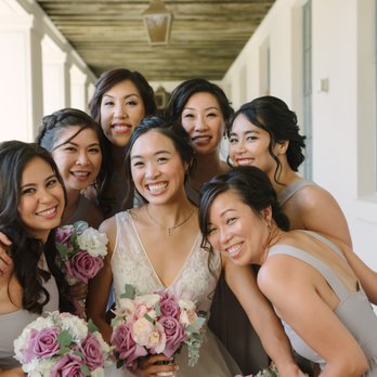 Kohnur - The stylists coordinated the bridesmaids' hairs so that they incorporated a braid somehow since I had a braid in my hair. - Makeup Artists Near Me Kohnur - The stylists coordinated the bridesmaids' hairs so that they incorporated a braid somehow since I had a braid in my hair. - Makeup Artists Near Me