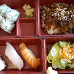 Yama Sushi - Need teriyaki bento with California roll, salmon and tuna nigiri