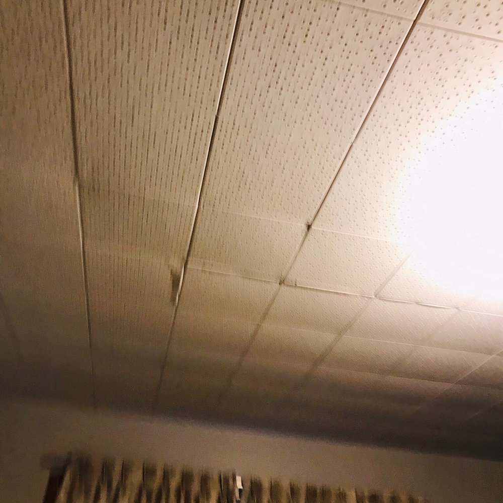 Norwood Motel - Gross ceiling tiles - Hotels Near Me - Terrace Bay, Ontario