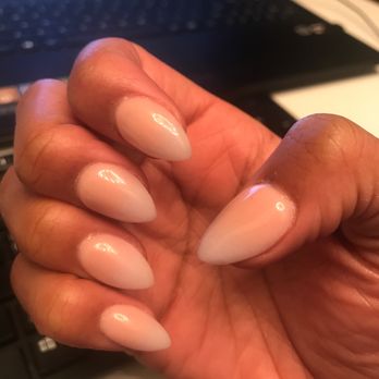Angel Nails - Ombré tan and white - Nail Salons Near Me - Lewisville, Texas