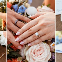 Ed & Ethel's Fine Jewelry - A moment for Bailey and Meaghan's rings! Their diamond engagement ring and wedding bands shine in these sweet wedding photos....