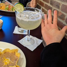 The large margarita is huge and much bigger than the small The large margarita is huge and much bigger than the small
