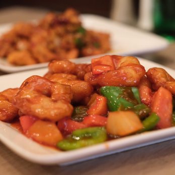 Moon Palace Express - Sweet & Sour Shrimp with pineapple, green and red bell peppers. - Shanghainese Near Me - Chicago, Illinois Moon Palace Express - Sweet & Sour Shrimp with pineapple, green and red bell peppers. - Shanghainese Near Me - Chicago, Illinois