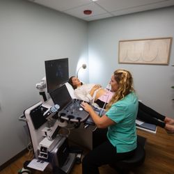CAPS Pregnancy + Medical Clinics - Pregnancy Ultrasound and medical exam room - A private, quiet, clean area to talk with medical staff to get info and your questions answered