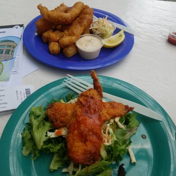 The Daily Planet Cafe - I had the spicy fried fish without the bun and he got the fish and chips small plate - Cafes Near Me - Raleigh, North Carolina The Daily Planet Cafe - I had the spicy fried fish without the bun and he got the fish and chips small plate - Cafes Near Me - Raleigh, North Carolina