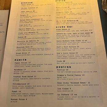 Dom's Taverna - Menu - Basque Near Me - Santa Barbara, California Dom's Taverna - Menu - Basque Near Me - Santa Barbara, California