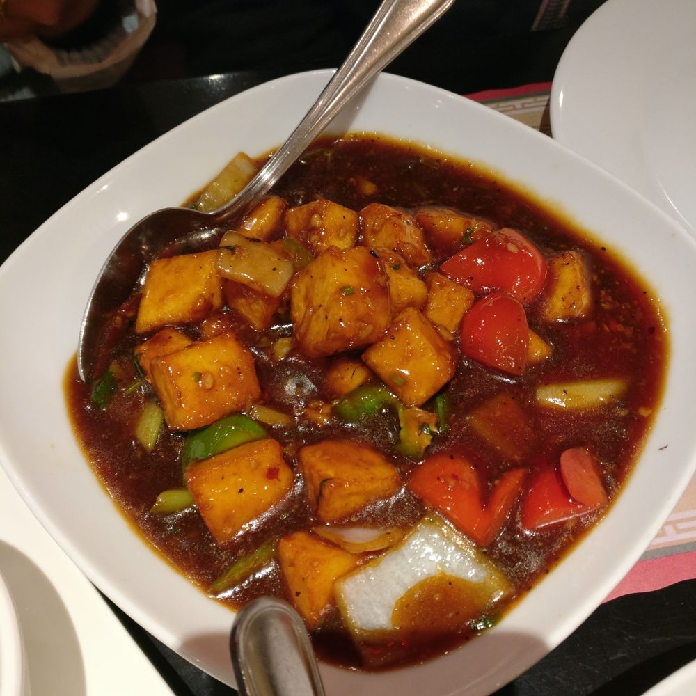 Hakka Ren - The Paneer with house style sauce (it was sweet and sour). Also FYI Paneer is basically white cheese, ah it was so good! - Chinese Near Me - Mississauga, Ontario Hakka Ren - The Paneer with house style sauce (it was sweet and sour). Also FYI Paneer is basically white cheese, ah it was so good! - Chinese Near Me - Mississauga, Ontario