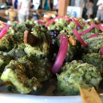 My Vice Catering - Smoked Chimichurri Chicken Skewers with Pickled Red Onion - Caterers Near Me - Portland, Oregon My Vice Catering - Smoked Chimichurri Chicken Skewers with Pickled Red Onion - Caterers Near Me - Portland, Oregon