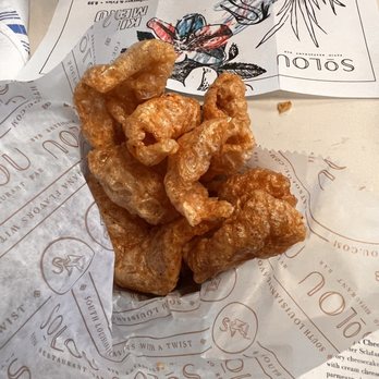 SoLou - Lightly seasoned housemade pork rinds that get delivered with drinks - New American Near Me - Baton Rouge, Louisiana SoLou - Lightly seasoned housemade pork rinds that get delivered with drinks - New American Near Me - Baton Rouge, Louisiana