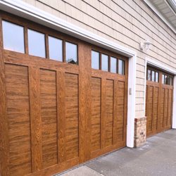 Wallen Garage Doors - Wood grain steel garage door