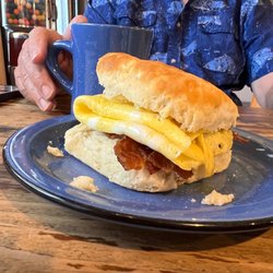 Down Home Restaurant - Bacon, Egg Biscuit- it's huge.