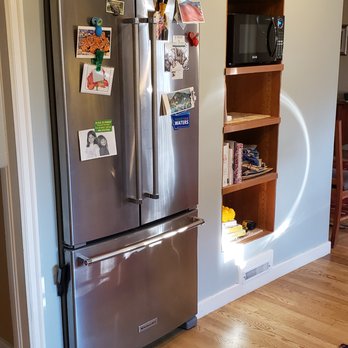Pure and Simple - Custom build in fridge space and build in shelving. - Handyman Near Me Pure and Simple - Custom build in fridge space and build in shelving. - Handyman Near Me