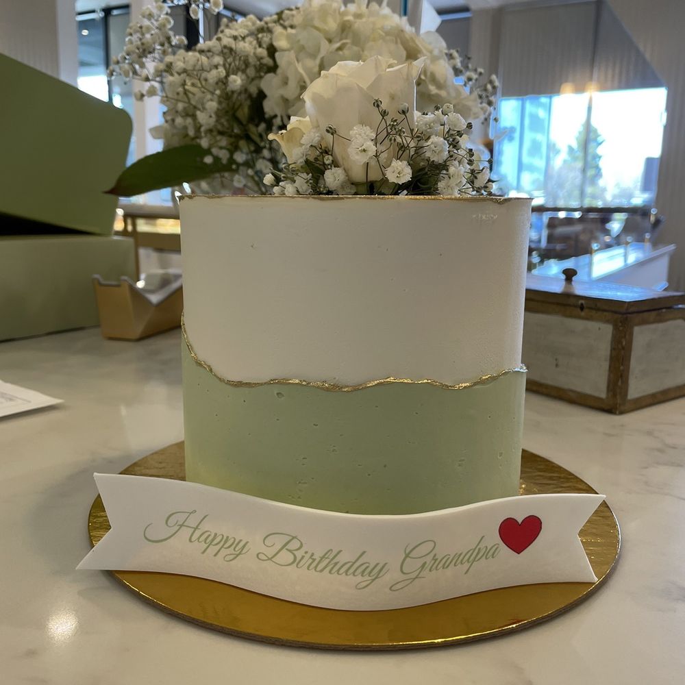 Marvel Cake - Daily Cake, made with vanilla cake, fresh strawberries and Bavarian cream with my grandpa - Bakeries Near Me - Campbell, California