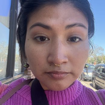 Eye Enhance Threading - After getting thread she let me leave like this. Eye brows at different heights and shape - Threading Services Near Me - Brighton , Massachusetts