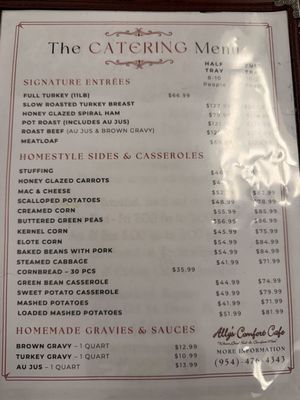 Menu photo 1 Ally's Comfort Cafe Davie, FL Menu photo 1 Ally's Comfort Cafe Davie, FL
