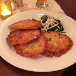 Kartoffelküche - Potato Pancakes with sautéed greens