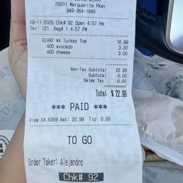 Receipt