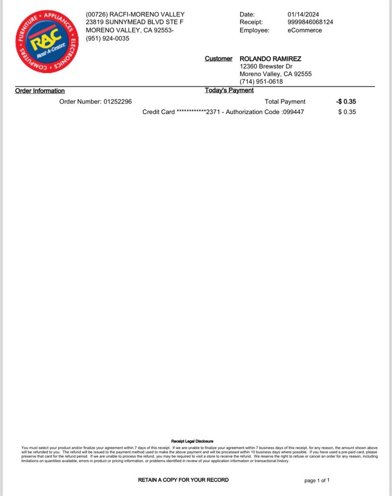 Valley Rent Rite RENT-A-CENTER - Updated July 2026 - 12 Reviews - 23819 Sunnymead Blvd ...