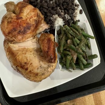 Alpaca Chicken - 1/2 Chicken with rice and beans and string beans - Desserts Near Me - Fayetteville, North Carolina