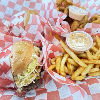 25 Burgers - French fries, Onion rings, Bacon Royal Burger. - Burgers Near Me - New Brunswick, New Jersey 25 Burgers - French fries, Onion rings, Bacon Royal Burger. - Burgers Near Me - New Brunswick, New Jersey