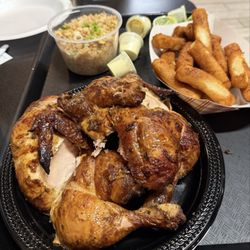 El Pollon - 1 Whole Chicken + 2 Large Sides Peruvian Fried Rice Fried Yuca